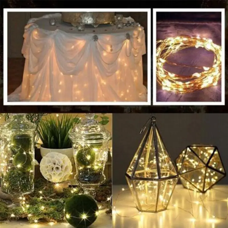 Copper Wire 10 LED Copper Wire String Fairy String Super Bright Romantic Festival Outdoor Landscape Lamp Garden Battery (art.: 3a39cd2c78f) - 3a39cd2c78f