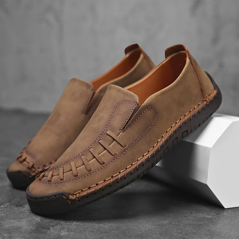 

Mens Shoes Casual Loafer Loafers Rubber Artificial Leather Outdoor Moccasins Breathable Flat Leisure Sport Comfortable Handmade