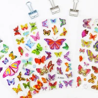 cartoon butterfly stickers 3d kindergarten reward bubble stickers puzzle early education three dimensional decoration stickers