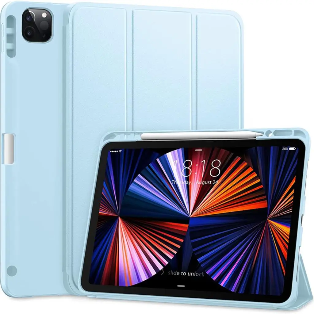 

Чехол для iPad Pro, чехол 11 дюймов 2020, смарт-чехол для iPad Pro 11(2018 2020 2021), чехол-держатель для зарядного устройства с карандашом, чехол для iPad Air 4 10,9 ...