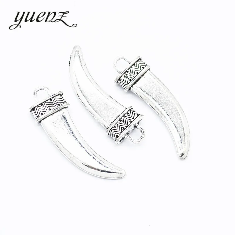Подвеска зуб YuenZ 4 шт. в античном стиле искусственное металлическое животное волк