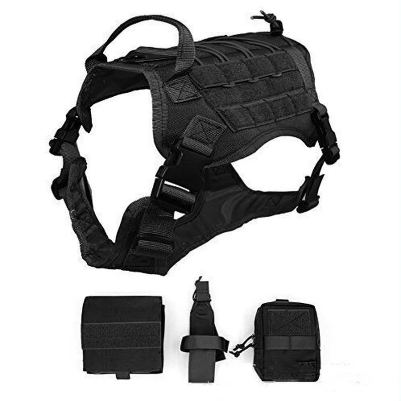 

Outdoor Nylon Waterproof Large Dog Tactical Vest Dog Harness