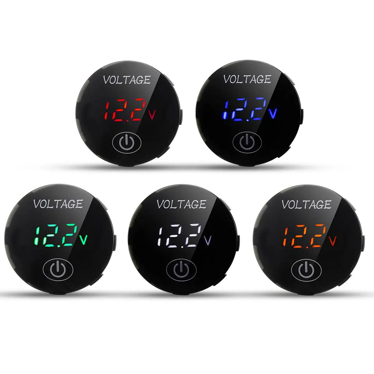 Измеритель напряжения для автомобиля и мотоцикла с сенсорным экраном