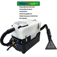 6 in 1 steam washer vacuum cleaner 20l 28kpa spray pumping hot cold water extractor for carpet curtain sofa car cushion cleaning