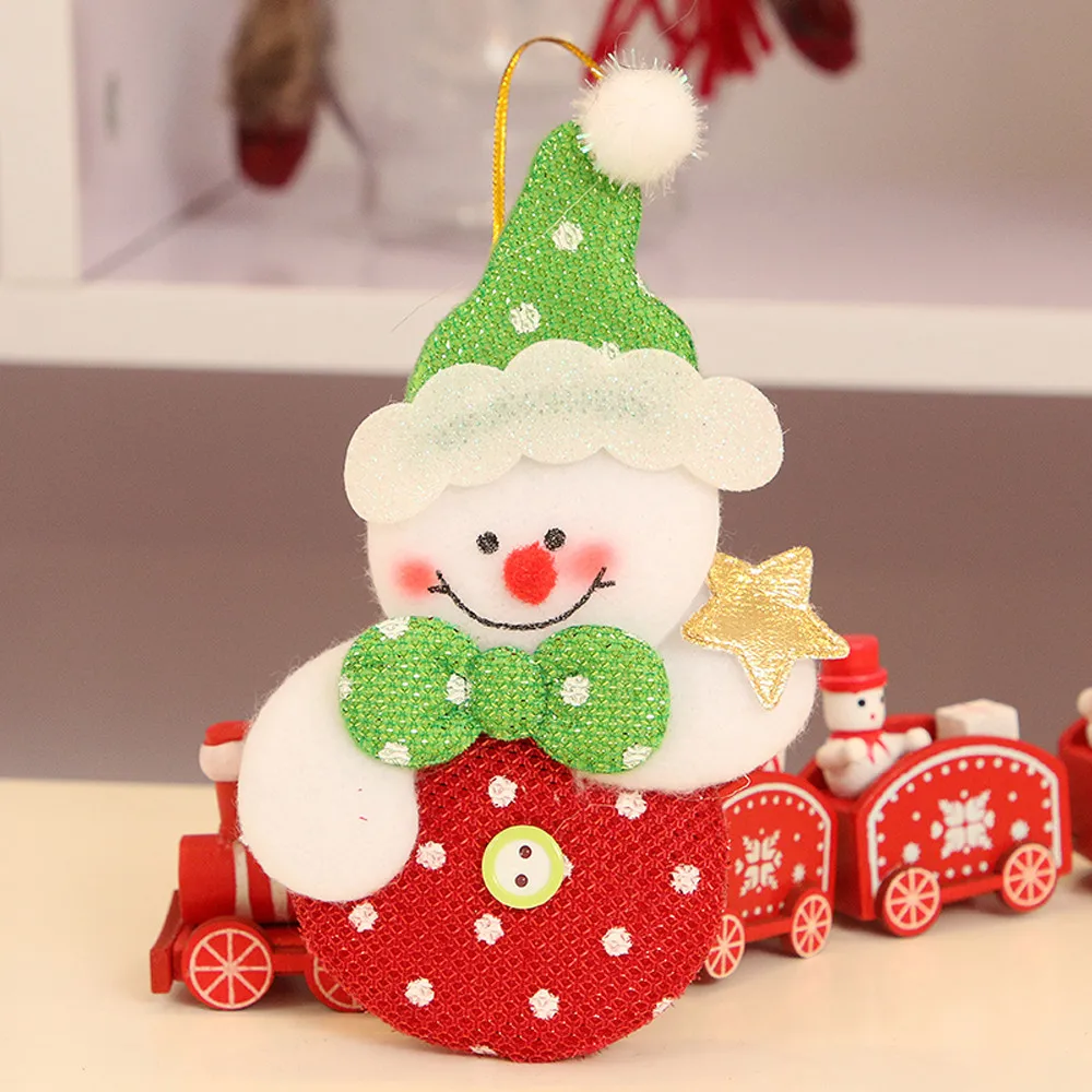 Kerst Decoratie рождественские товары Natale рождественские украшения подарок Санта Клаус Снеговик игрушка-кукла в виде оленя подвесные украшения#37