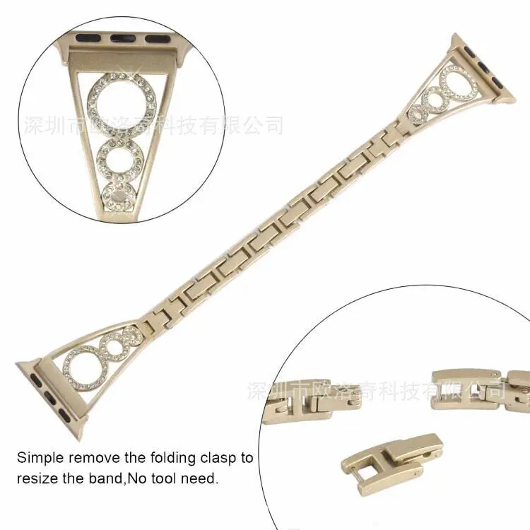 Apple Watch Band Chain браслет из нержавеющей стали сменные браслеты для Series3 2 серии 1 38 мм 42