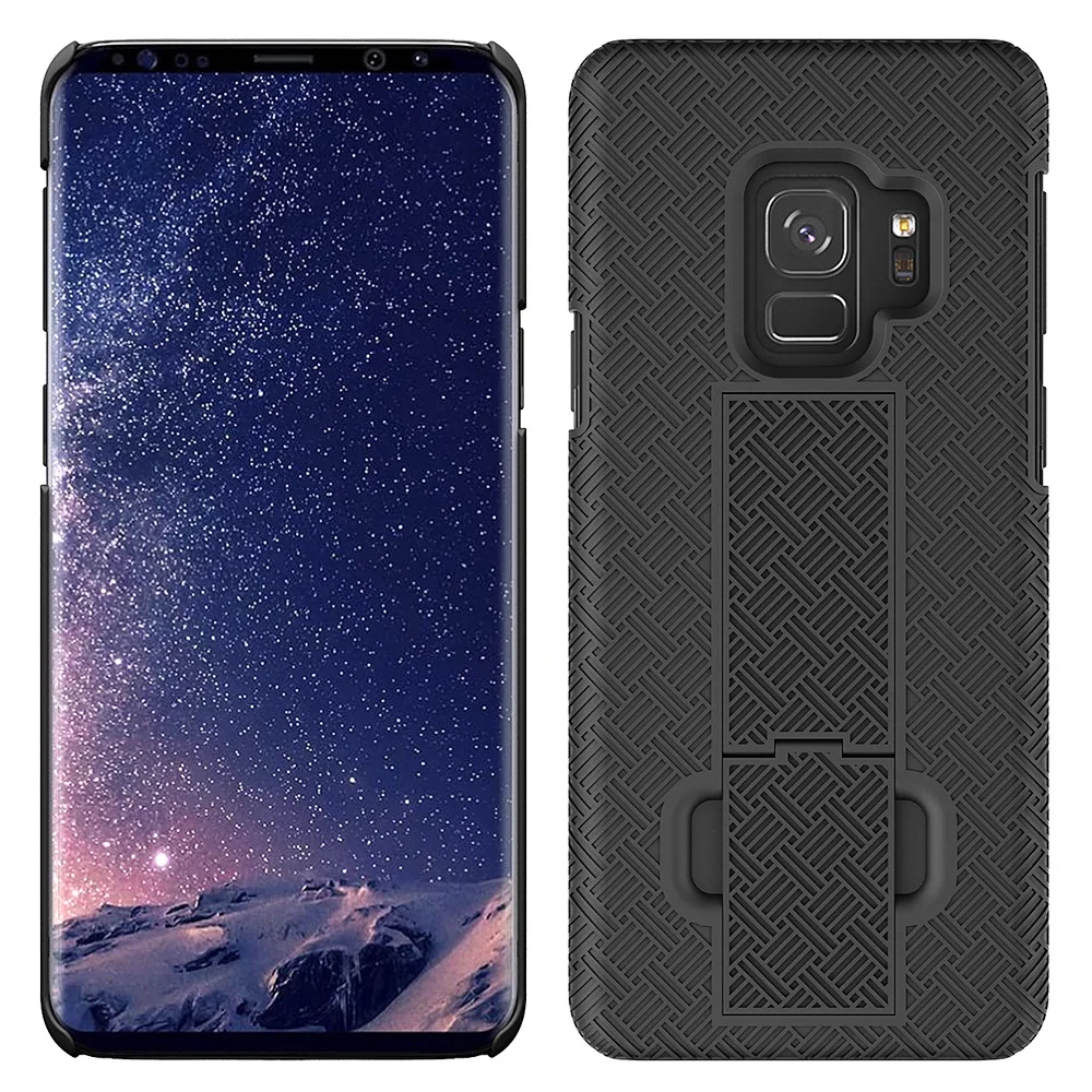 Для телефона Чехол с подставкой и поворотный пружинный зажим для ремня samsung S7/8/9