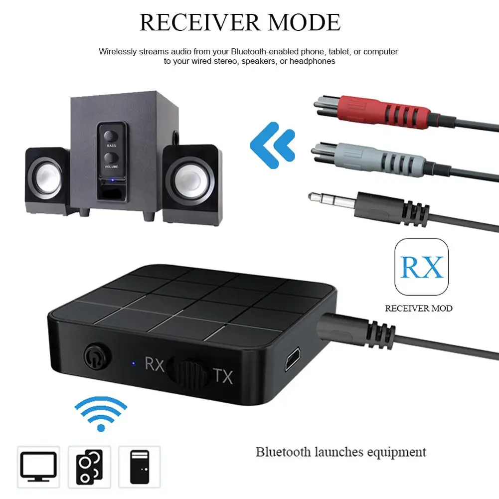 Bluetooth 5 0 аудио передатчик приемник адаптер 2 в 1 беспроводной приемопередатчик для