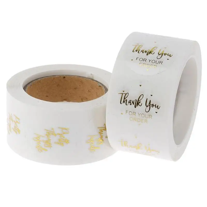 

500x Thank You for Your Order Stickers Gold Foil Seal Labels for Small Shop Seal labels Stickers Paper Stationery sticker