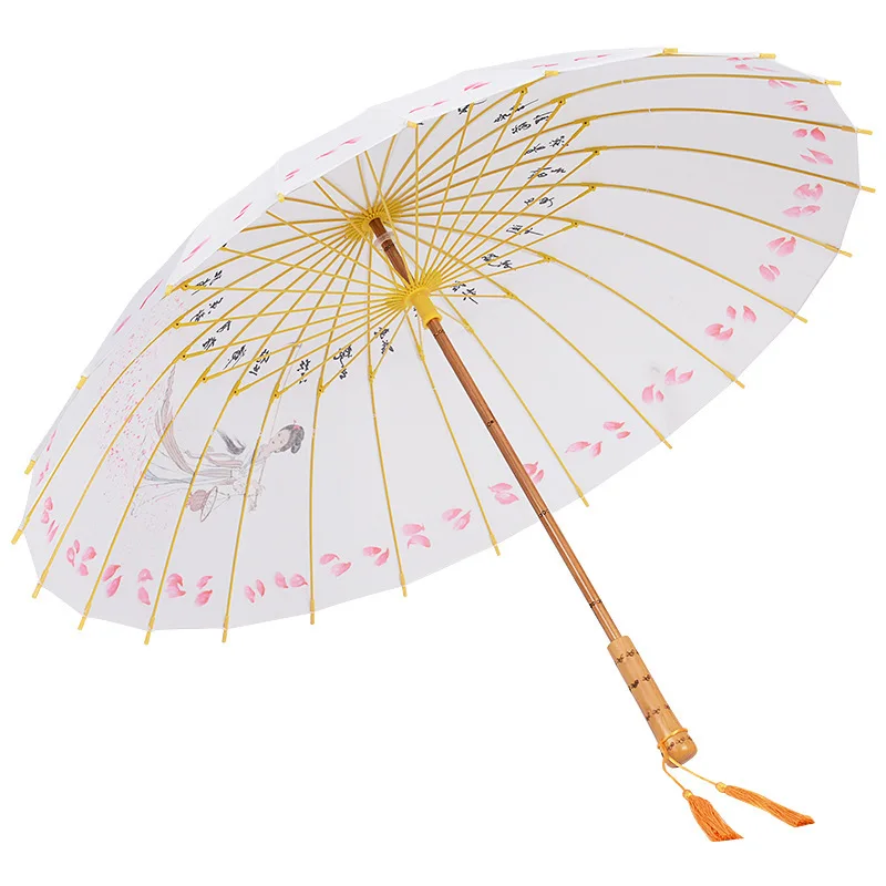 

Literature And Art Retro Landscape Painting Umbrella Creative Girl Personality Umbrella 24 Bone Hand Open Long Handle Umbrella