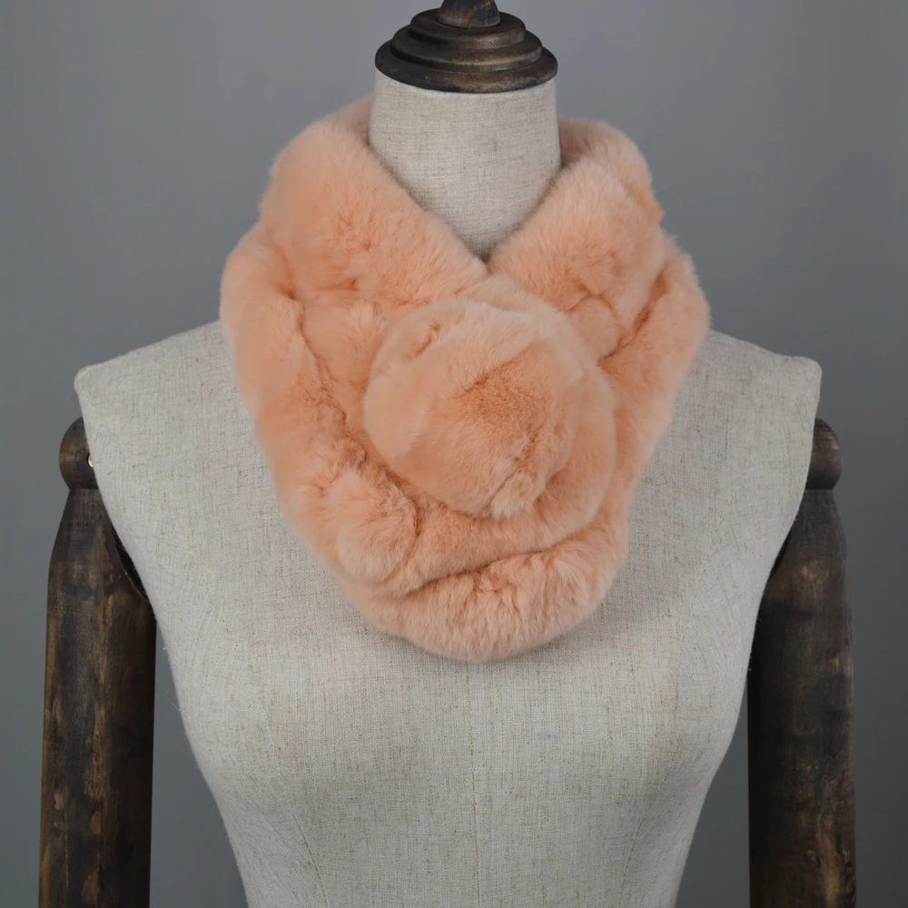 Лидер продаж 2019 женский зимний шарф из натурального кроличьего меха элегантный