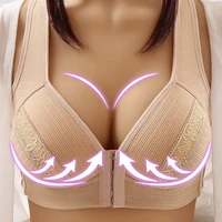 women front closure plus size bras sexy push up bra seamless underwear cotton wire free soft bralette female gather brassiere