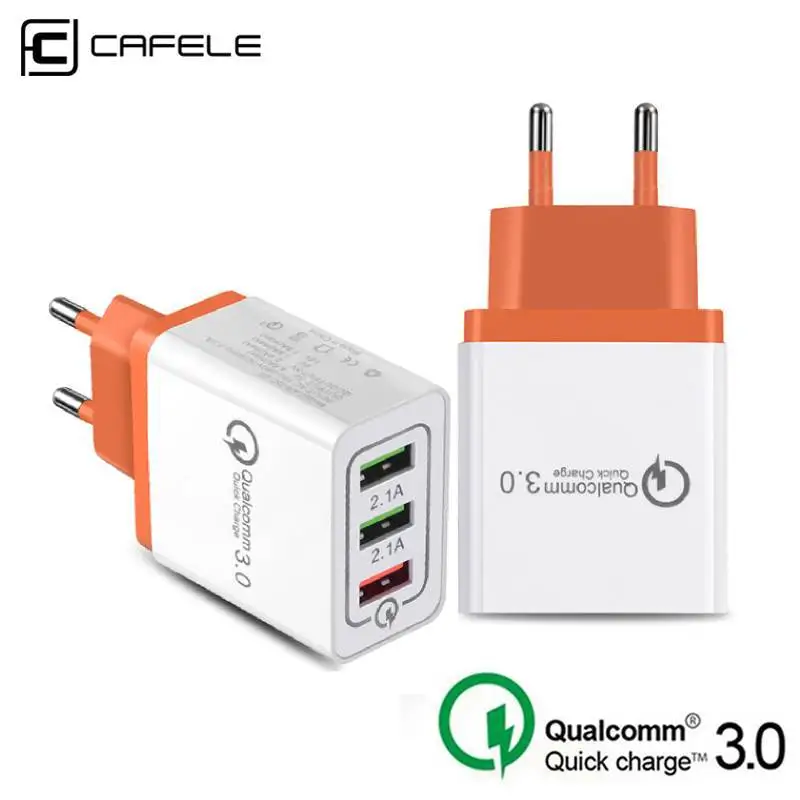 CAFELE 18 Вт ЕС вилка USB быстрое зарядное устройство для iPhone Xiaomi huawei samsung 3 0 5 в А