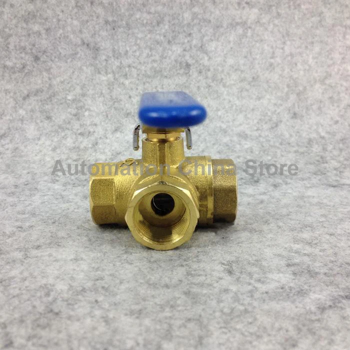 Three-way Brass Ball valve T type Water inlet pipe joint accessories Diverter DN15 DN20 DN25 | Обустройство дома