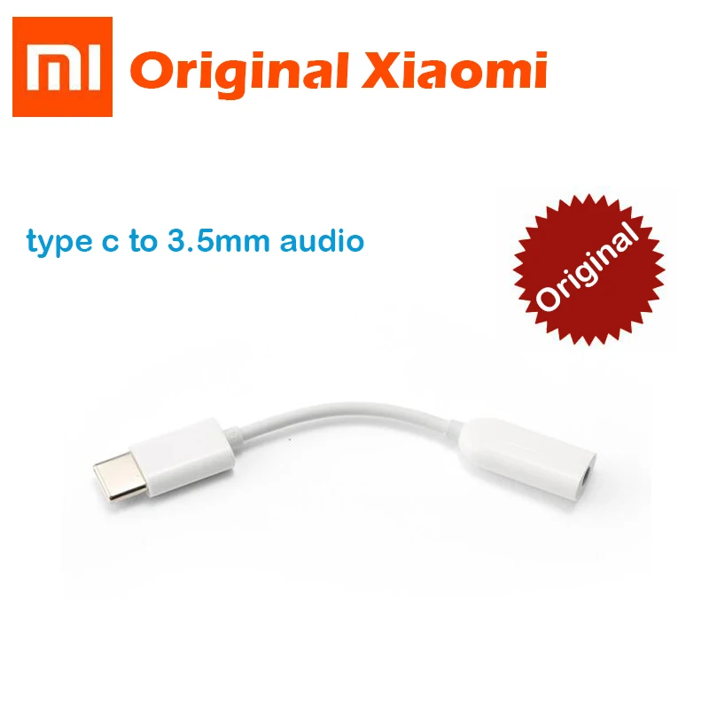 Оригинальный адаптер для наушников Xiao mi type-C до 3 5 мм черная акула 8 6 SE A2 X 2S USB-C