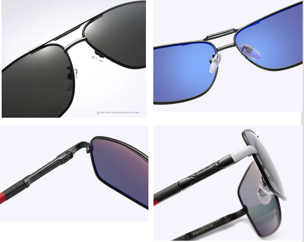 Солнцезащитные очки AORON мужские с прямоугольными линзами поляризационные в