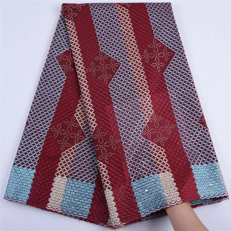 Новейшая Африканская Хлопковая сухая кружевная ткань многоцветная швейцарская