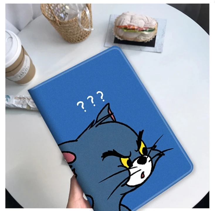 С рисунком кота из мультфильма Стиль искусственной кожи чехол для iPad 9 7 Air 1/2/3 10 2