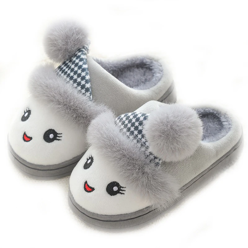 New Winter Children Cotton Slippers Baby Girls Indoor Non-Slip Warm Plush Slippers Cartoon Home Boys Girl Slippers Wholesale
