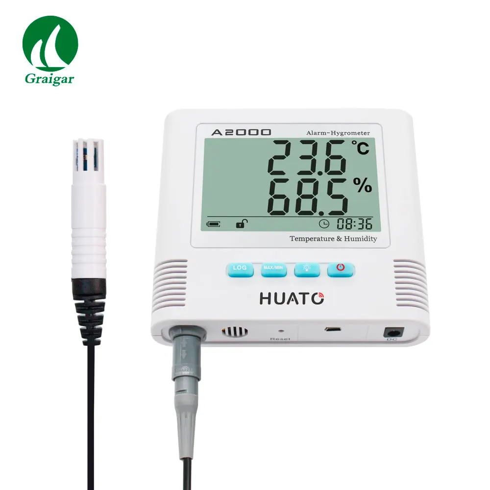 

Цифровой будильник HUATO, термометр, гигрометр, датчик температуры и влажности