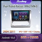 Автомагнитола Kaudiony для Ford focus Mk2, мультимедийный плеер на Android 10,0, с 9 