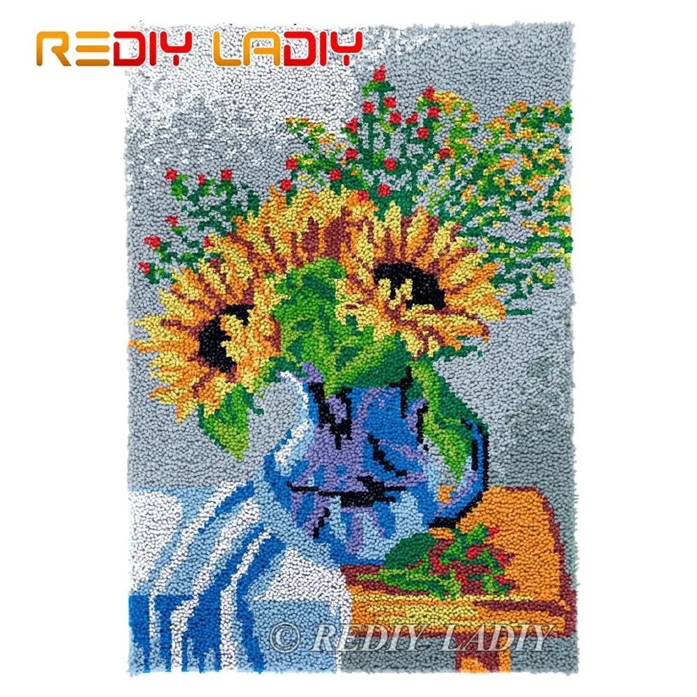

Набор крючков с застежкой, Маргаритка с вазой, Набор для вышивки, вязания, наборы гобеленов для рукоделия, ковер «сделай сам» 57*86 см