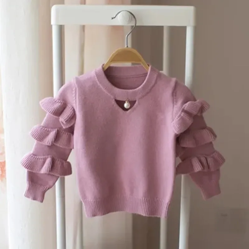 

Girls Sweater Jacket Little Girl Baby Knitwear Baby Children's Sweater Casual Top Children's Spring Autumn Clothing 0-5T