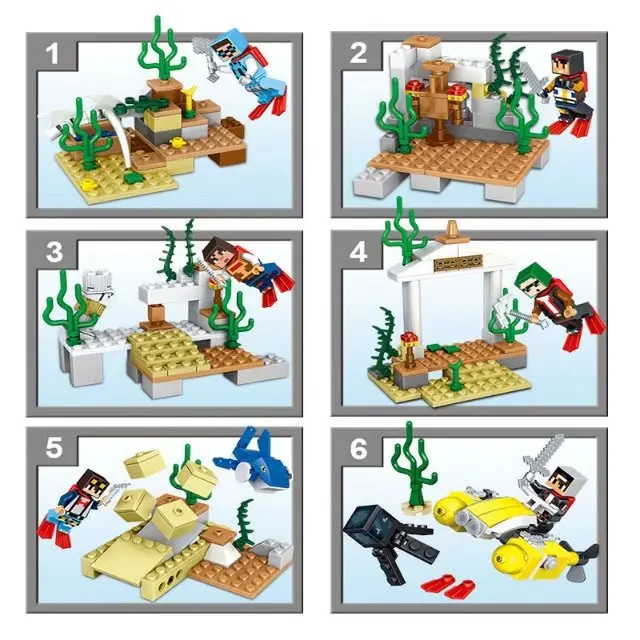 Новинка детские строительные блоки игрушка совместимая с Legoingly MinecraftING Jungle Tree House