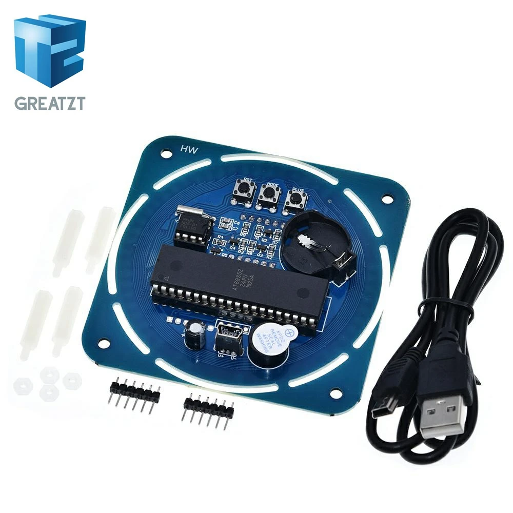 GREATZT 1 шт. светодиодный электронный модуль цифровых часов DS1302 вращающийся дисплей