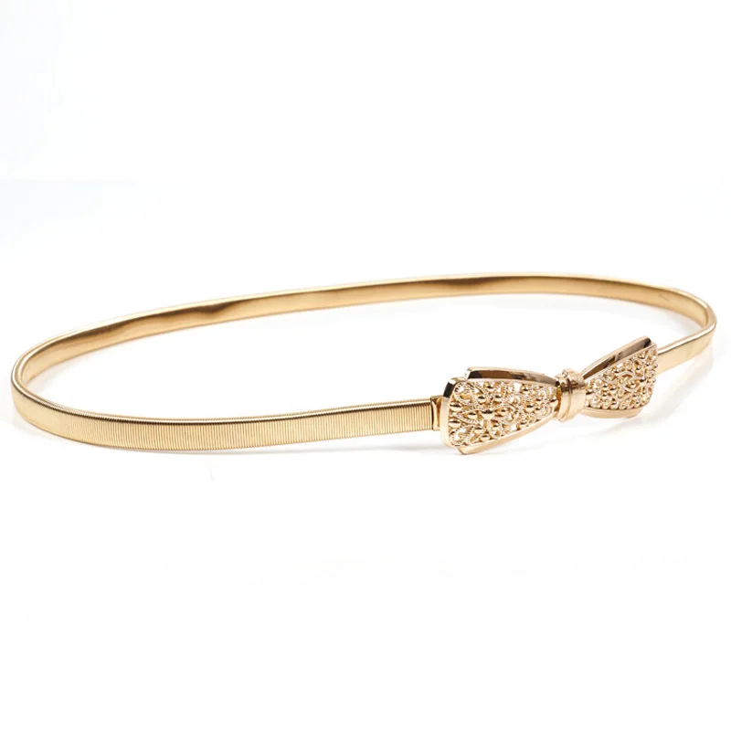 Новинка 2022 Женский металлический ремень с бантом модная металлическая пряжка