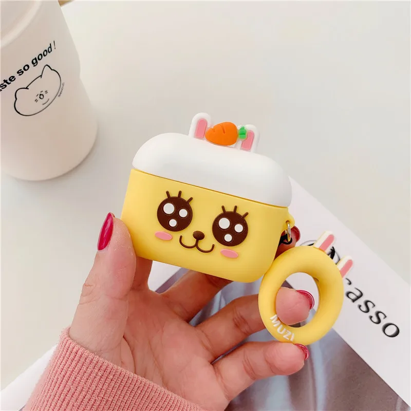 

For AirPod 2 Case 3D Carrot Bow Rabbit Lion Cartoon Soft Silicone Earphone Cases For Apple Airpods Pro Cute Cover Funda MNL1