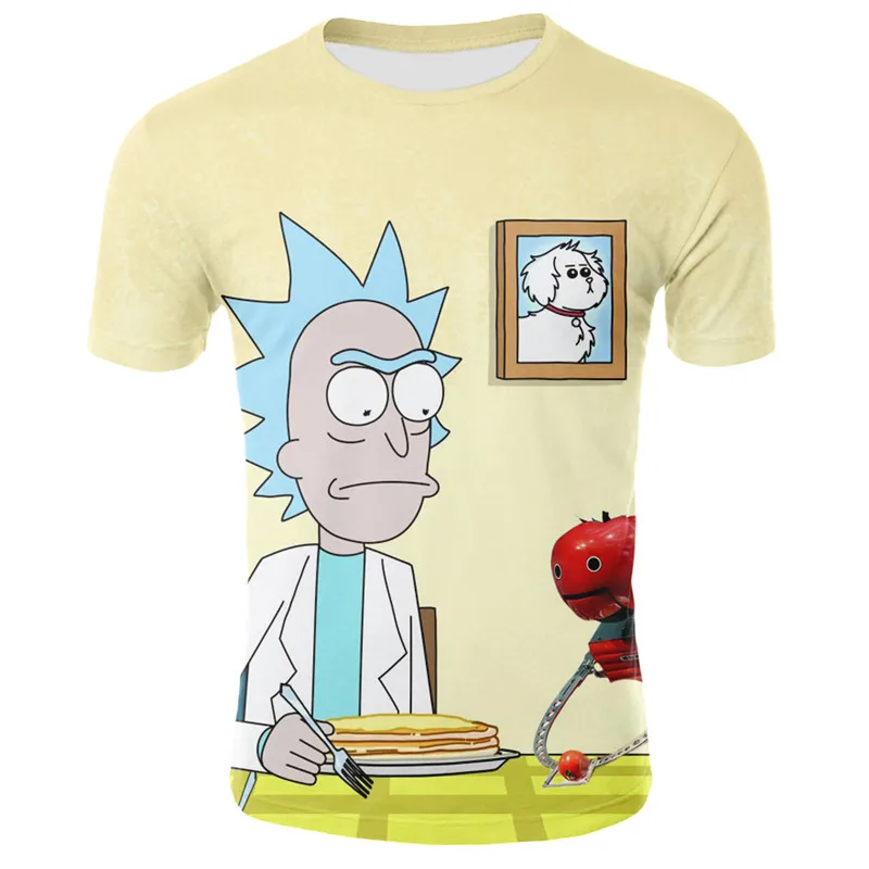 Новинка года; футболка с Мужская 3D футболка Rick and marty By Jm2; летняя футболка; футболки с короткими рукавами и круглым вырезом; Прямая поставка; - Color: TX-DM-1043