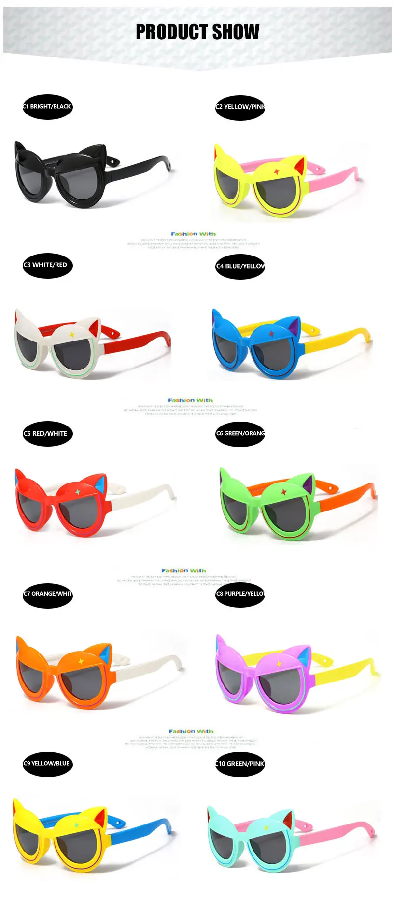 Детские солнцезащитные очки kфрейма в стиле ретро с поляризацией | Аксессуары для