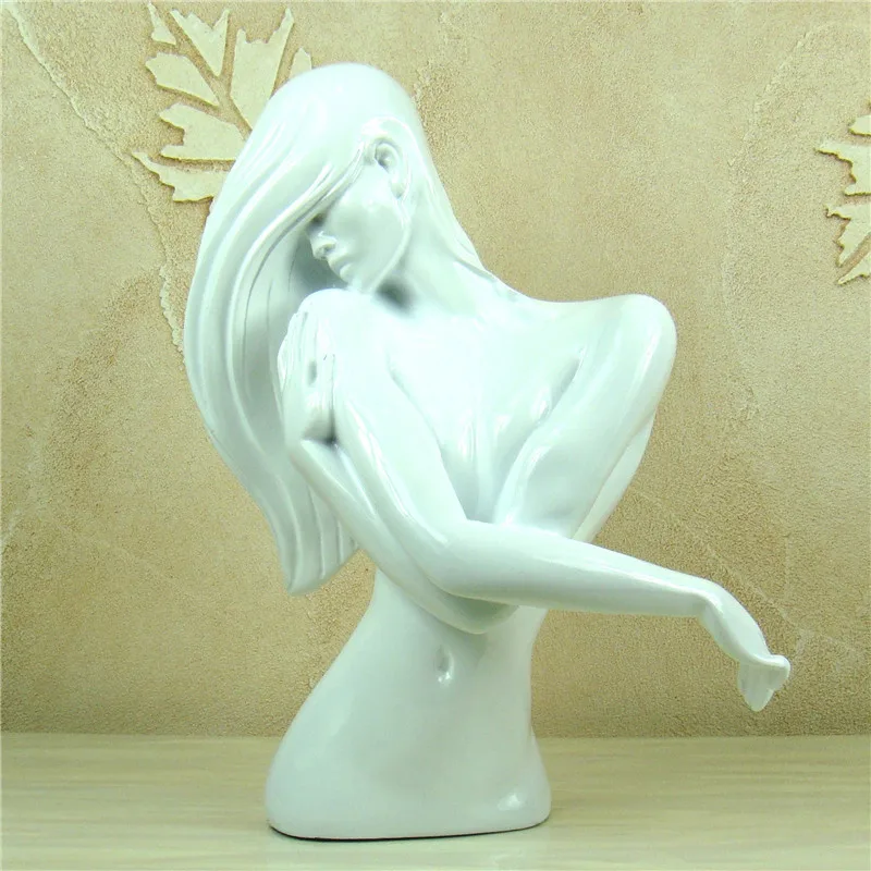 ABSTRACT NAKED WOMAN BUST HANDMADE RESIN BELLE SCULPTURE HUMAN BODY ART ORNAMENT LOVER'S GIFT CRAFT FOR PARLOR DECOR FURNISHING | Дом и