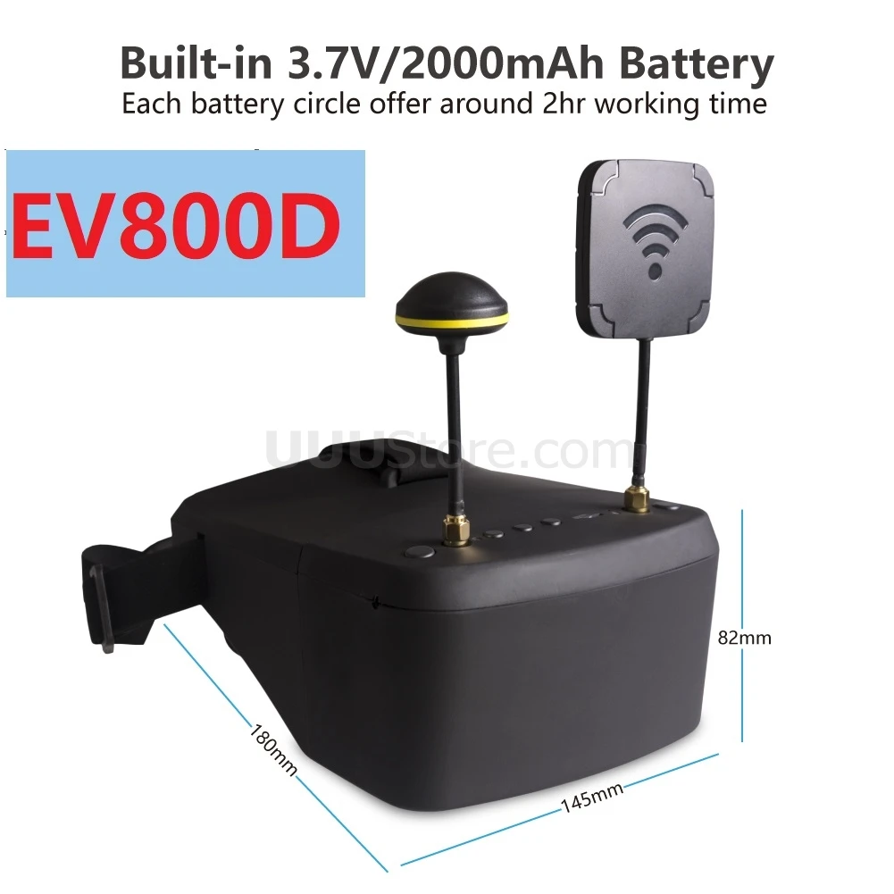 Видеогарнитура EV800D очки виртуальной реальности 5 8 ГГц 40 каналов дюймов 800*480 с
