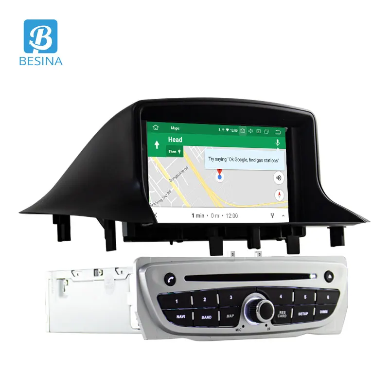 Автомобильный DVD-плеер Besina Android 10 для Megane Fluence 2009 2010 2011 GPS навигатор 1 Din