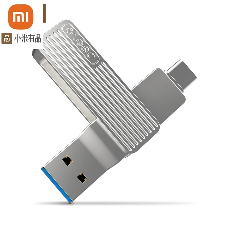 

Оригинальный xiaomi Type-C USB 3,1, двойной интерфейс, флэш-диск 120 МБ/SM1, вращающийся на 360 градусов, из алюминиевого сплава, умное приложение