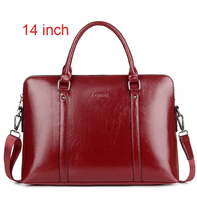 red 14 inch Женская сумка для ноутбука 14 15,6 дюймов, деловой портфель s из искусственной кожи, женский портфель, женская сумка для ноутбука, переносная офисная сумка - Цвет: red 14 inch