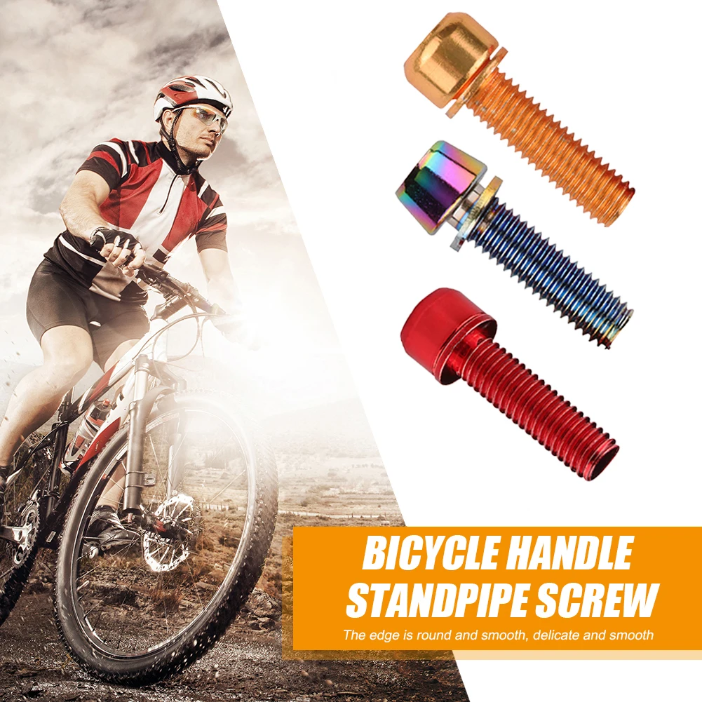

4pcs Bicycle Handlebar Stem Screw Stainless Steel Road Bike Fixed Riser Bolts Biking Portable Dustproof Cycling Parts