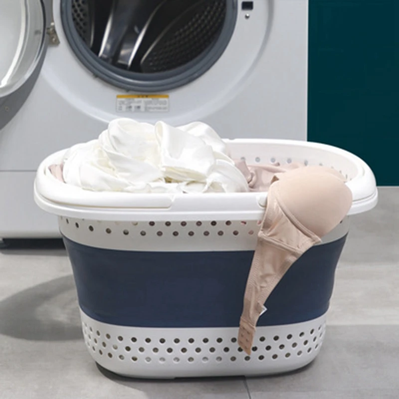 

Foldable Dirty Clothes Basket Can Be Wall-Mounted Clothes Storage Household Bathroom Plastic Dirty Clothes Basket