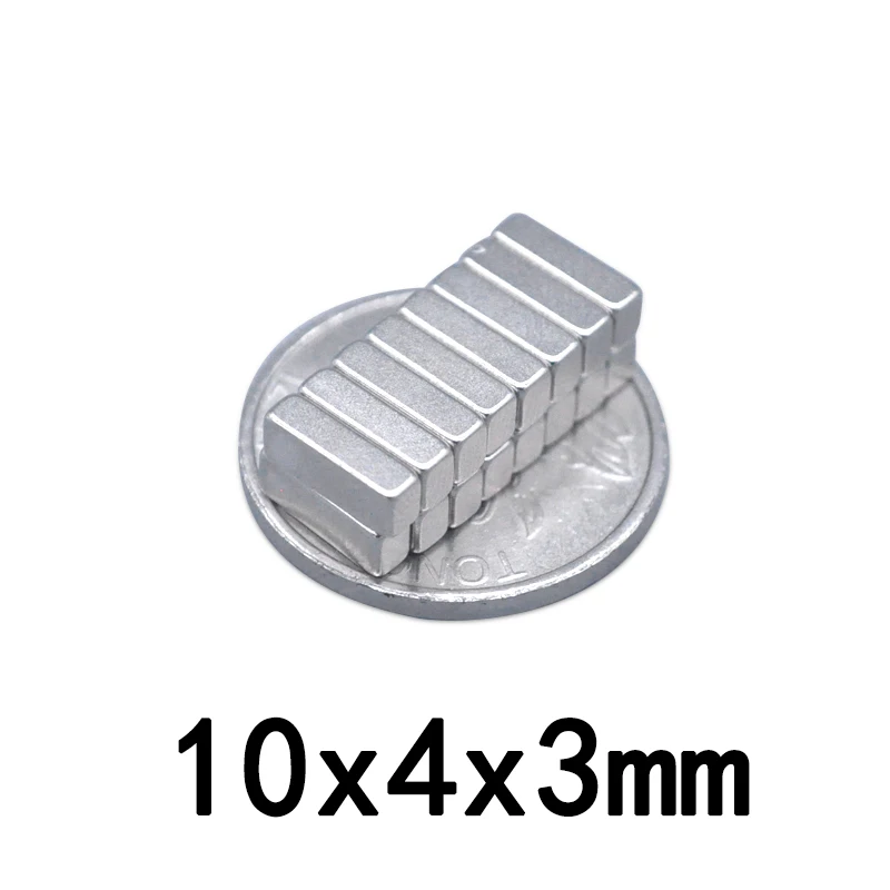 10/20/50 шт 10x4x3 мм редкоземельный магнит сильный неодимовый N35 10 х 4 блоковые магниты
