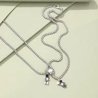 lost lady fashion ins necklace popular style couple model magnet astronaut pendant necklac alloy jewelry wholesale direct sales