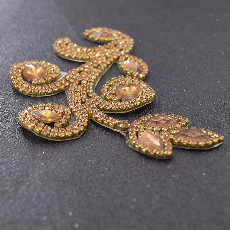 Аппликация для невесты 30 шт./лот переводной светлый топаз страз цветочные