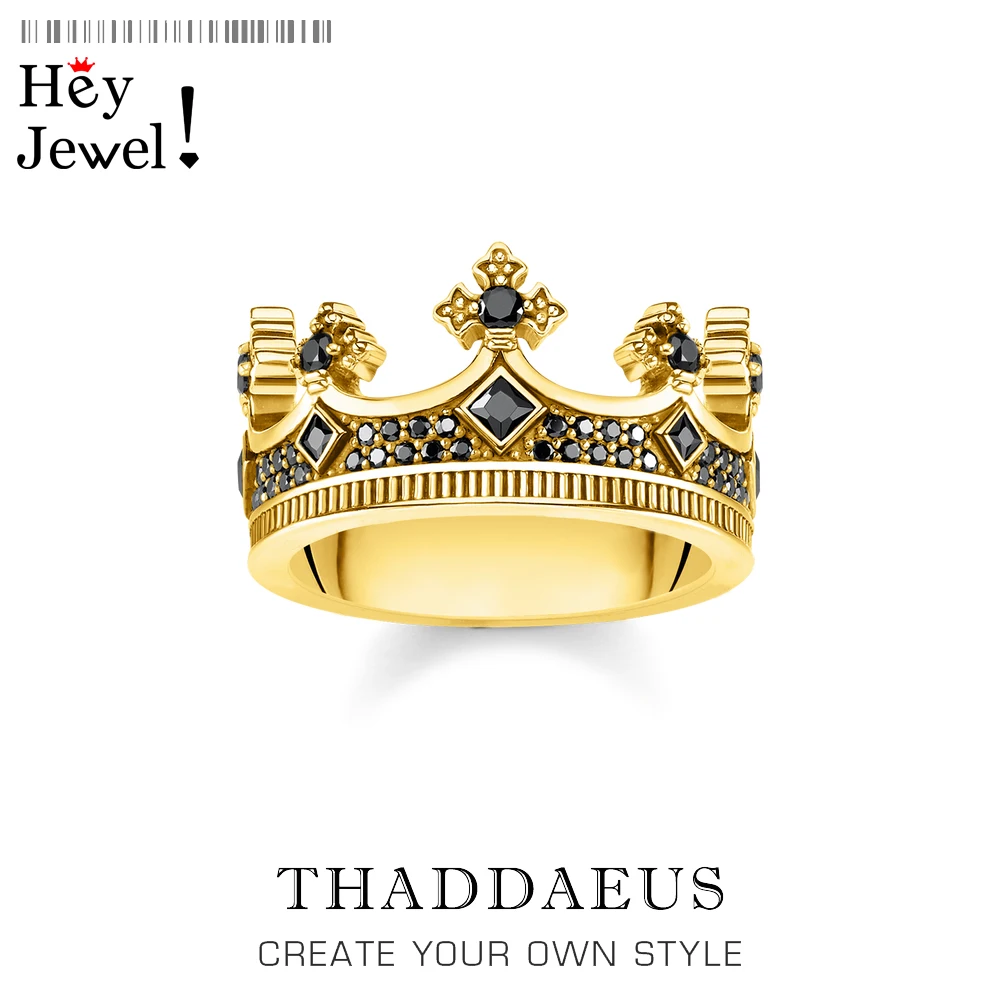 

Ring Golden Royal Power Crown in 925 Sterling Silver,Vintage Gift for Women & Men,2021 Brand New Victorian Age Fine Jewelry