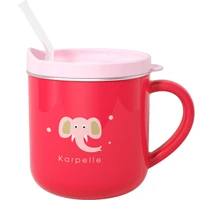 baby sippy cups with scale learning drink household straw cup stainless steel feeding cup for children cup sets