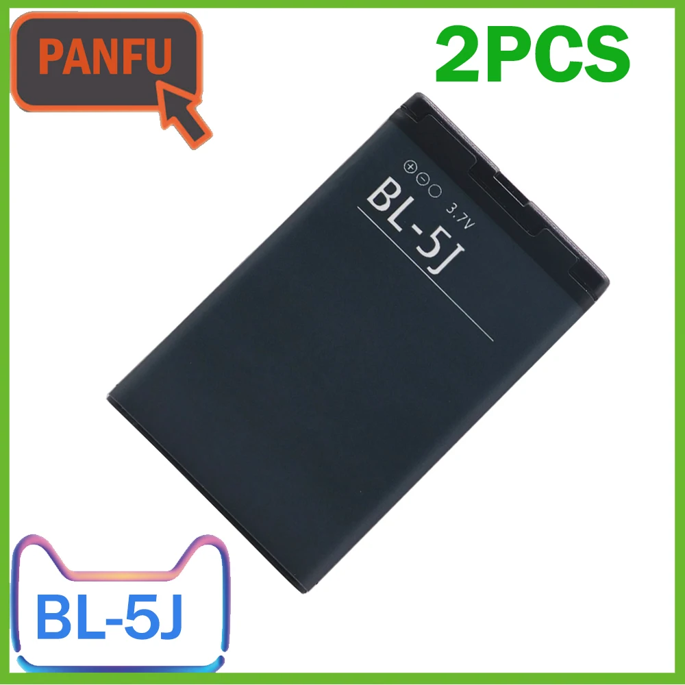 Комплект из 2 предметов Новая батарея АБВ BL 5J для Nokia Lumia 228 530 5800 XpressMusic 5230 C3 X1 X6 5233 N900
