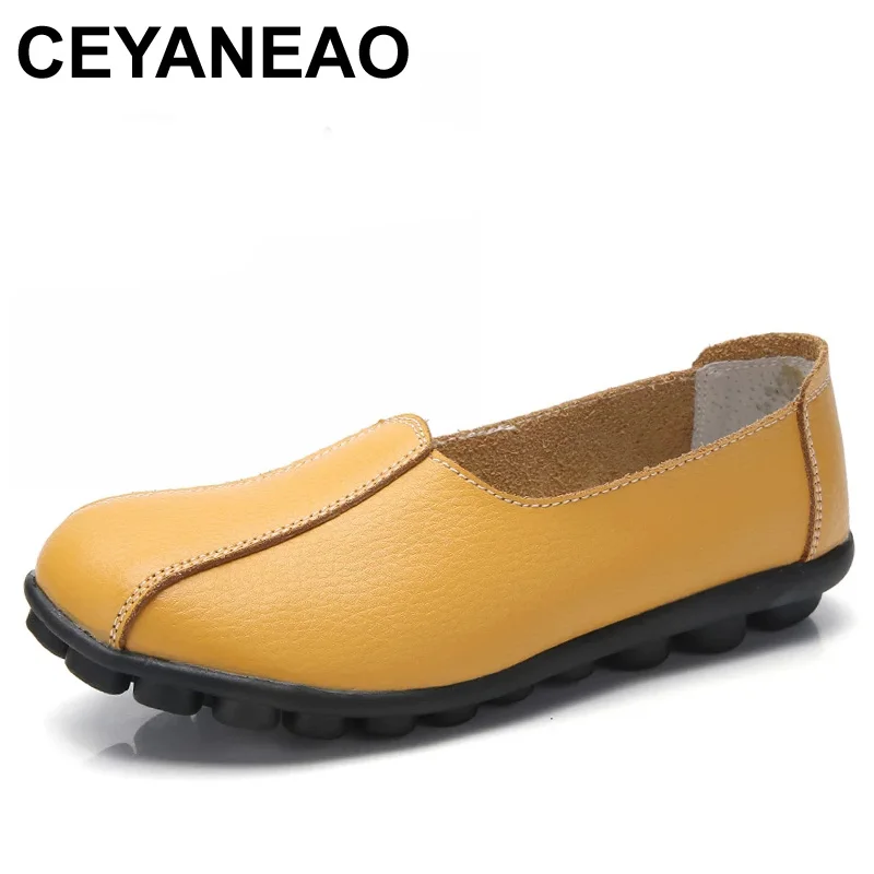 

Туфли CEYANEAO женские кожаные, натуральная кожа, плоская подошва, лоферы, весна 2020
