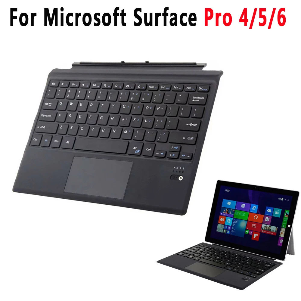 Ультратонкая клавиатура с тачпадом для Microsoft Surface Pro 6 2018 5 4 Bluetooth-клавиатура IOS Android