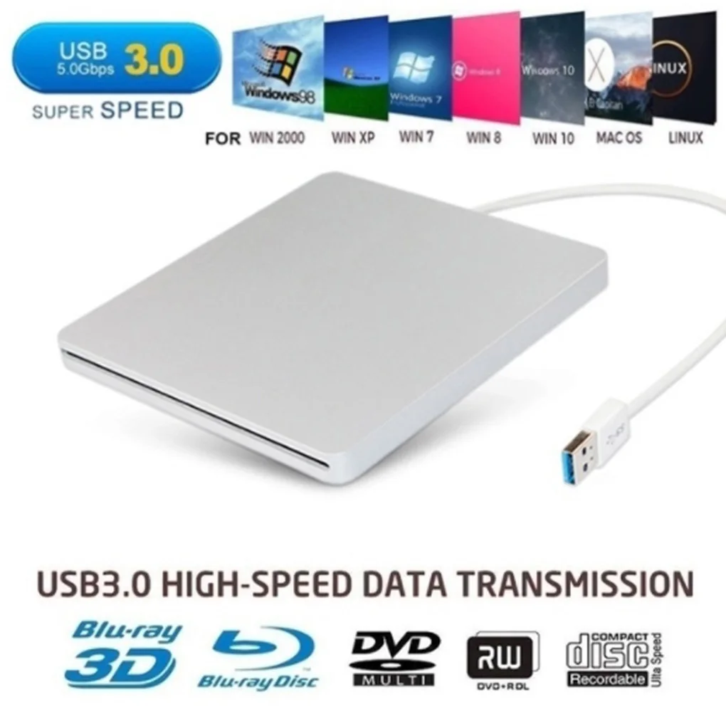 Внешний USB 3 0 слот DVD горелка внешний мобильный диск плеер ноутбук компьютер