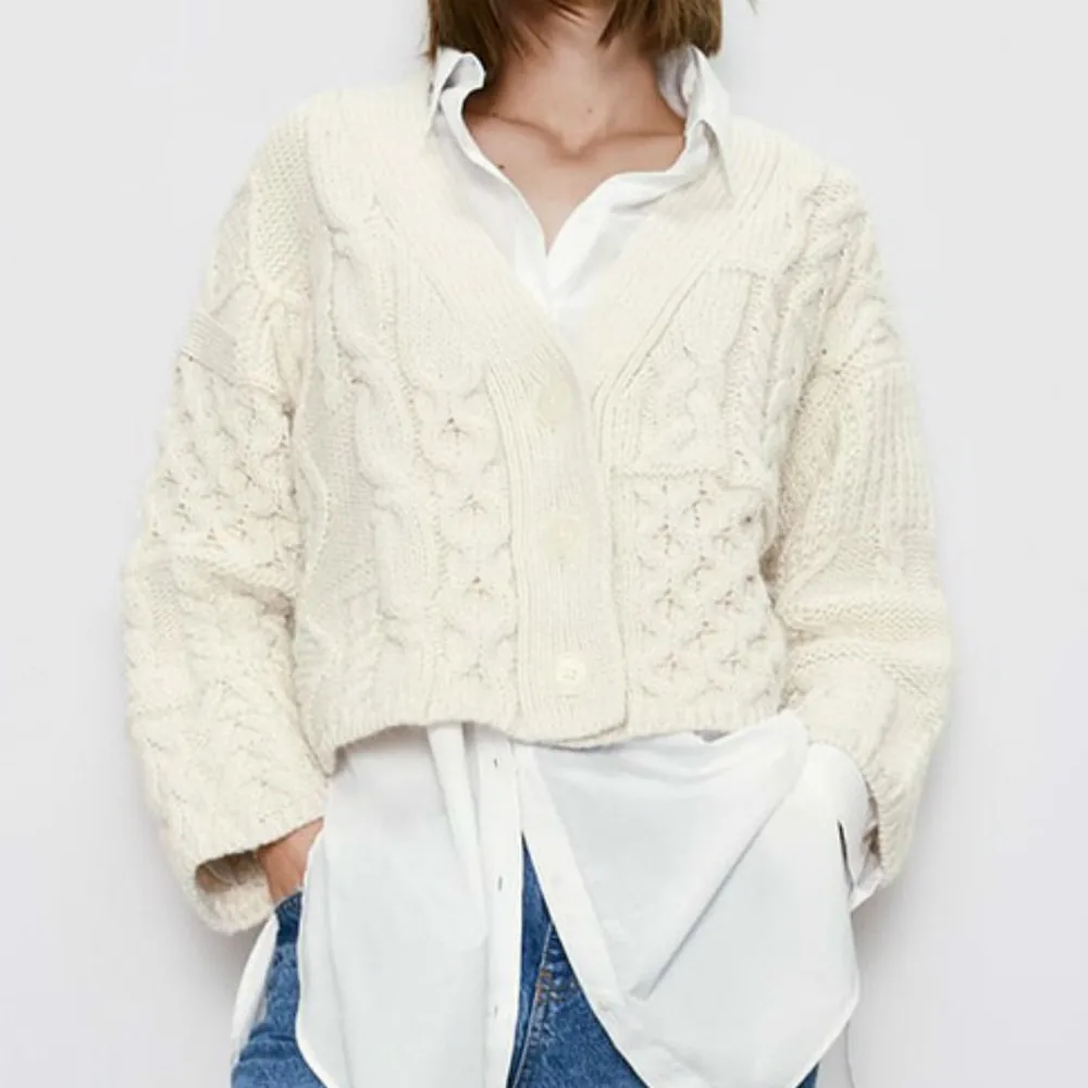 Весенние кардиганы с V-образным вырезом свободная куртка открытым стежком одежда